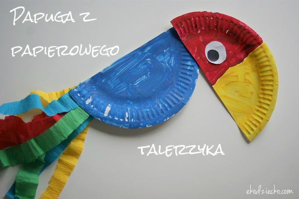 papuga przedszkolaki praca plastyczna