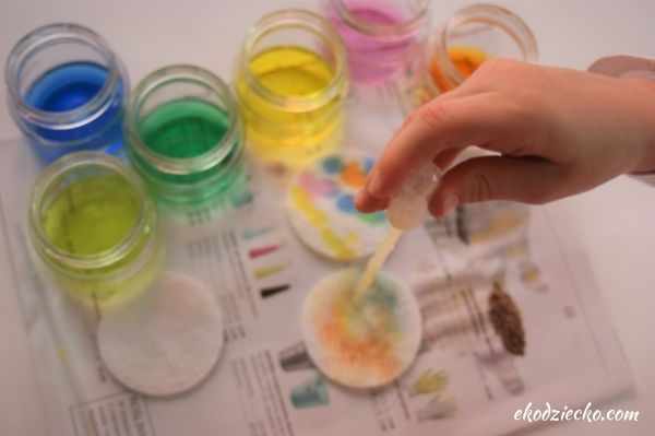 farba z flamastów, kreatywne prace plastyczne dla dzieci