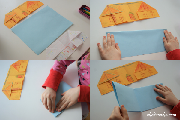origami dyi, składanka papierowa do zabaw kreatywnych z dziećmi