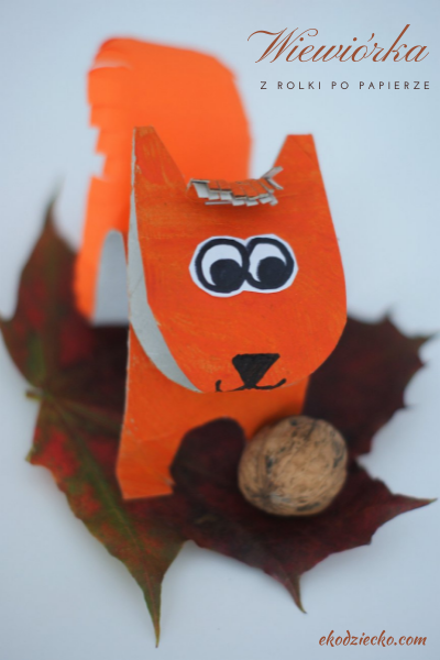 wiewiórka kreatywna praca plastyczna z recyklingu edukacja