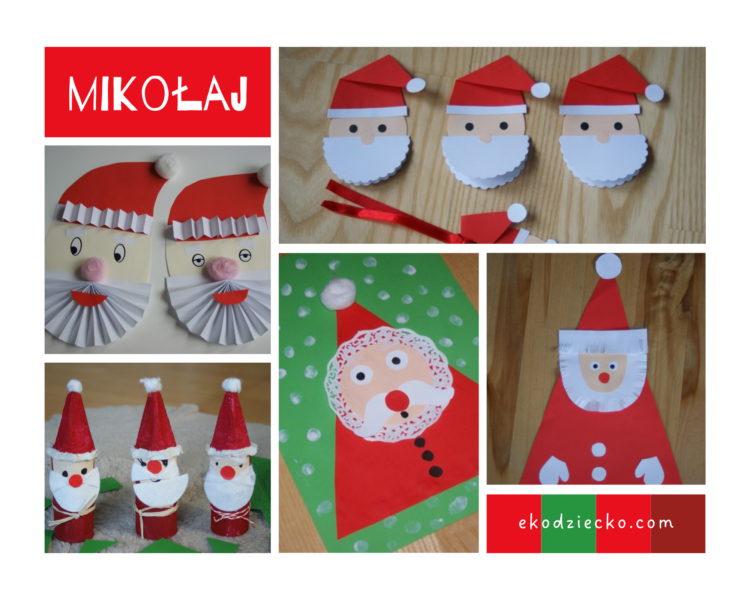 święty Mikołaj kreatywne prace plastyczne dla dzieci